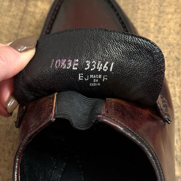 Florsheim Men’s Como Tassel Heeled Leather Loafer Shoe Black Cherry Sz 10.5 EEE - Picture 13 of 13